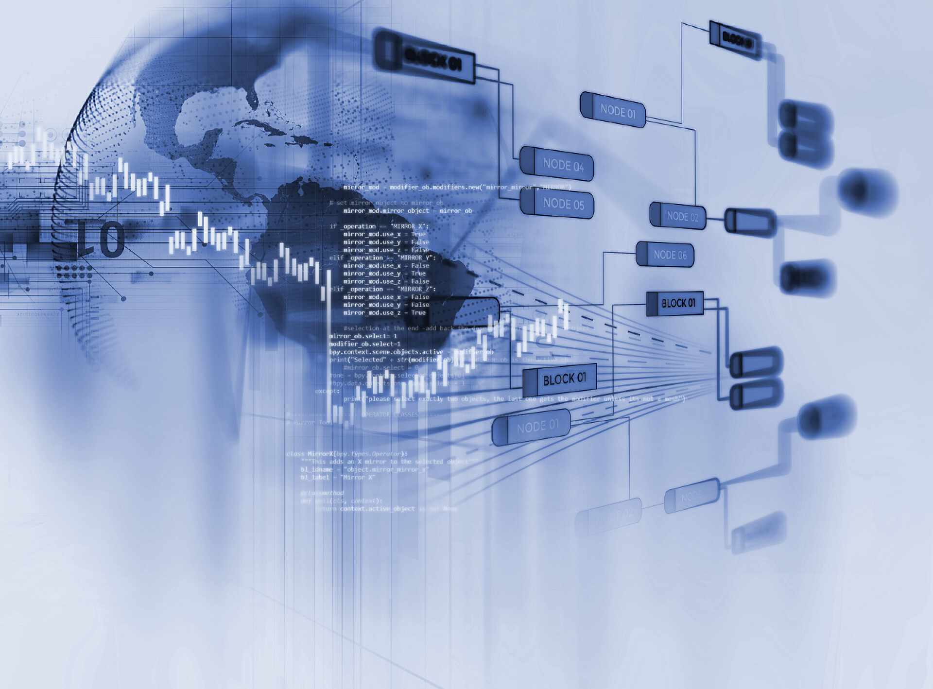 科技可视化数据信息图形具有可视化数据复杂性的面向未来的信息图形，代表大数据概念、节点基础编程