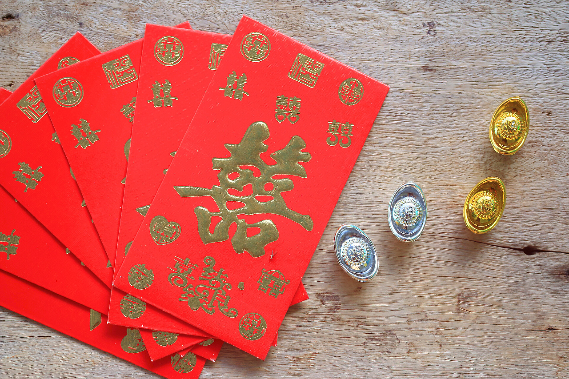 中国农历春节过节新年结婚红包庆典