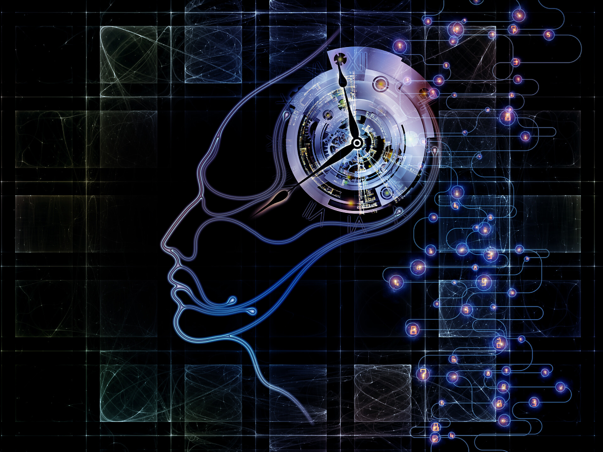 商务科技未来人工智能和通信主题科技