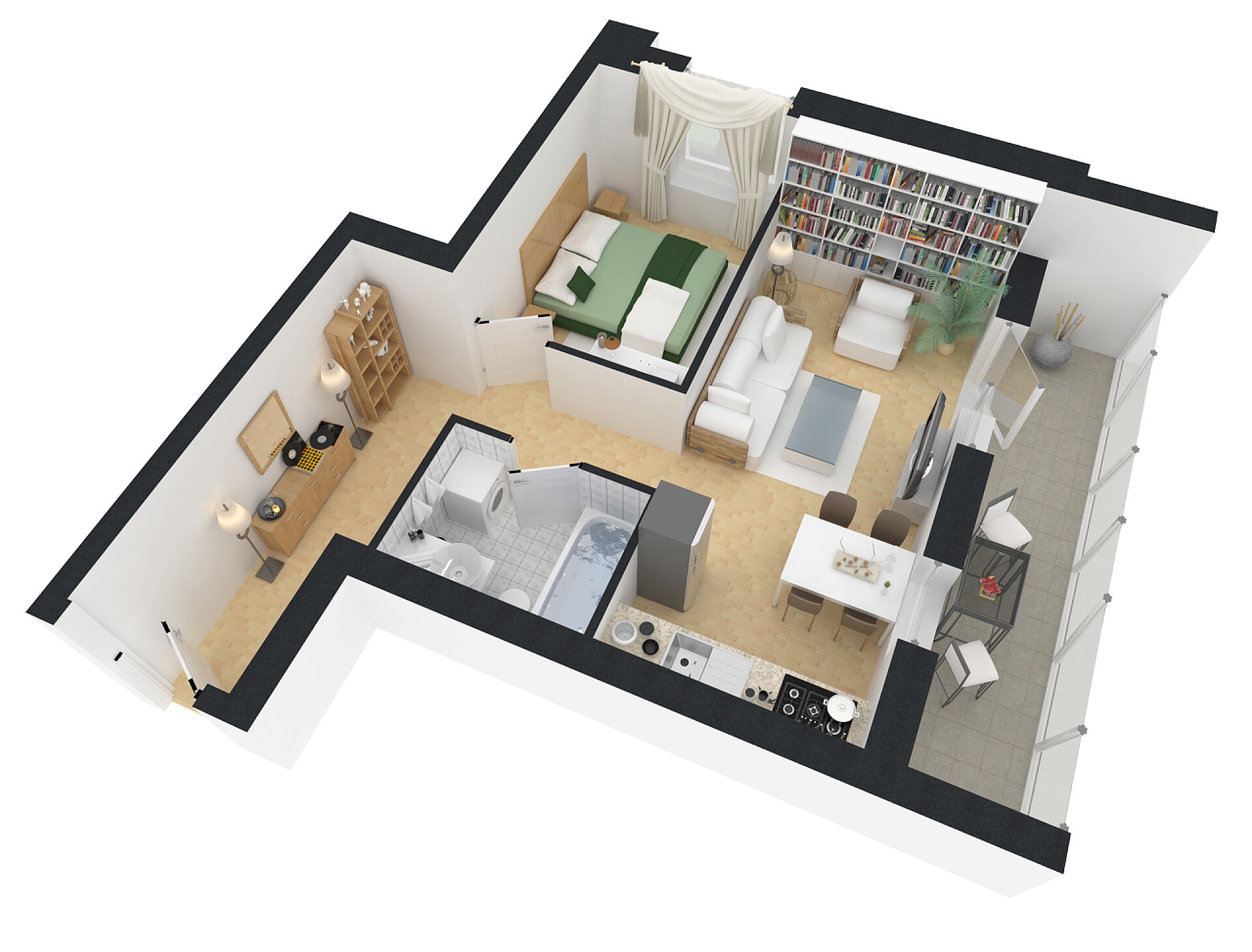 3d 渲染的房屋装修设计图