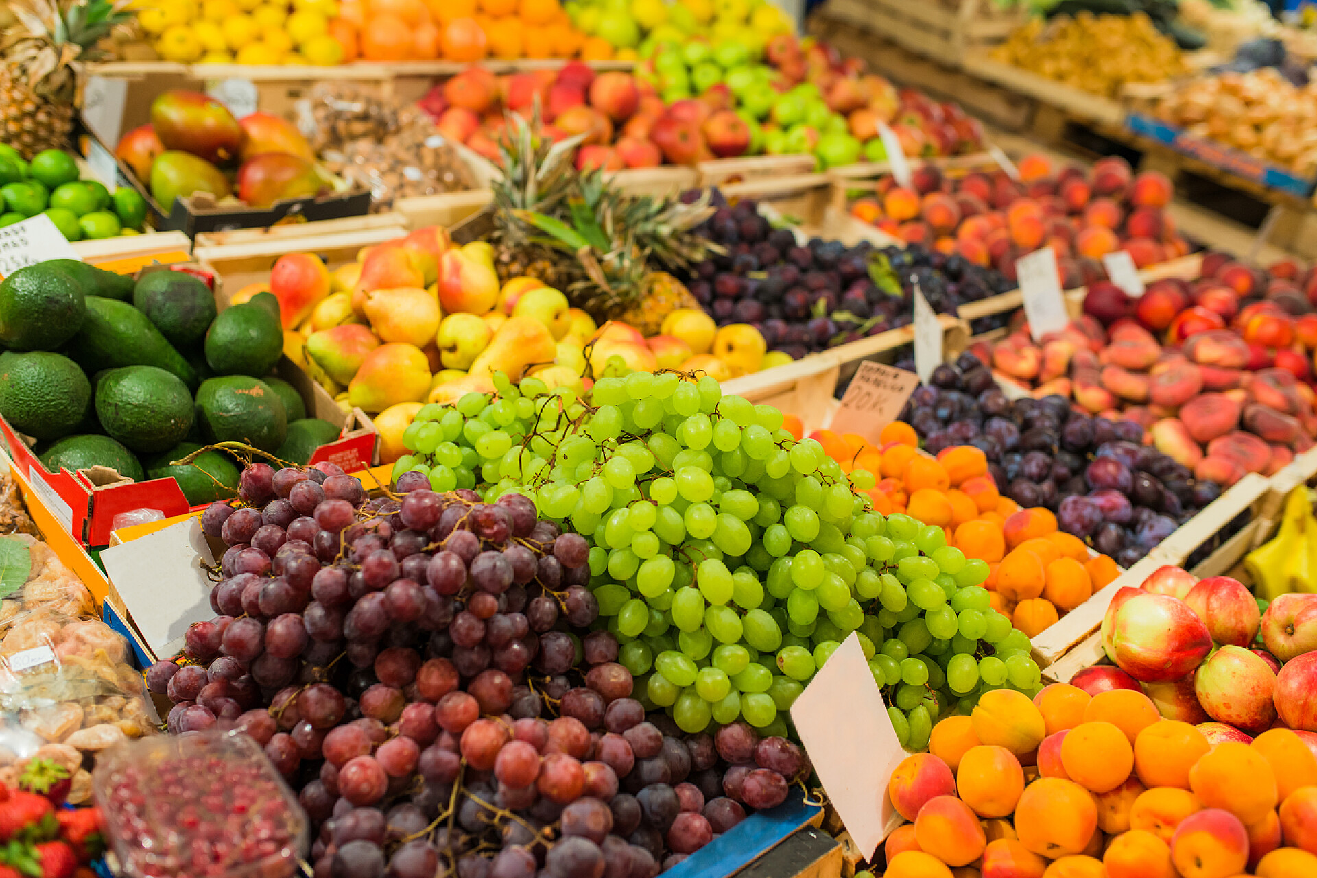 批发市场上销售的水果