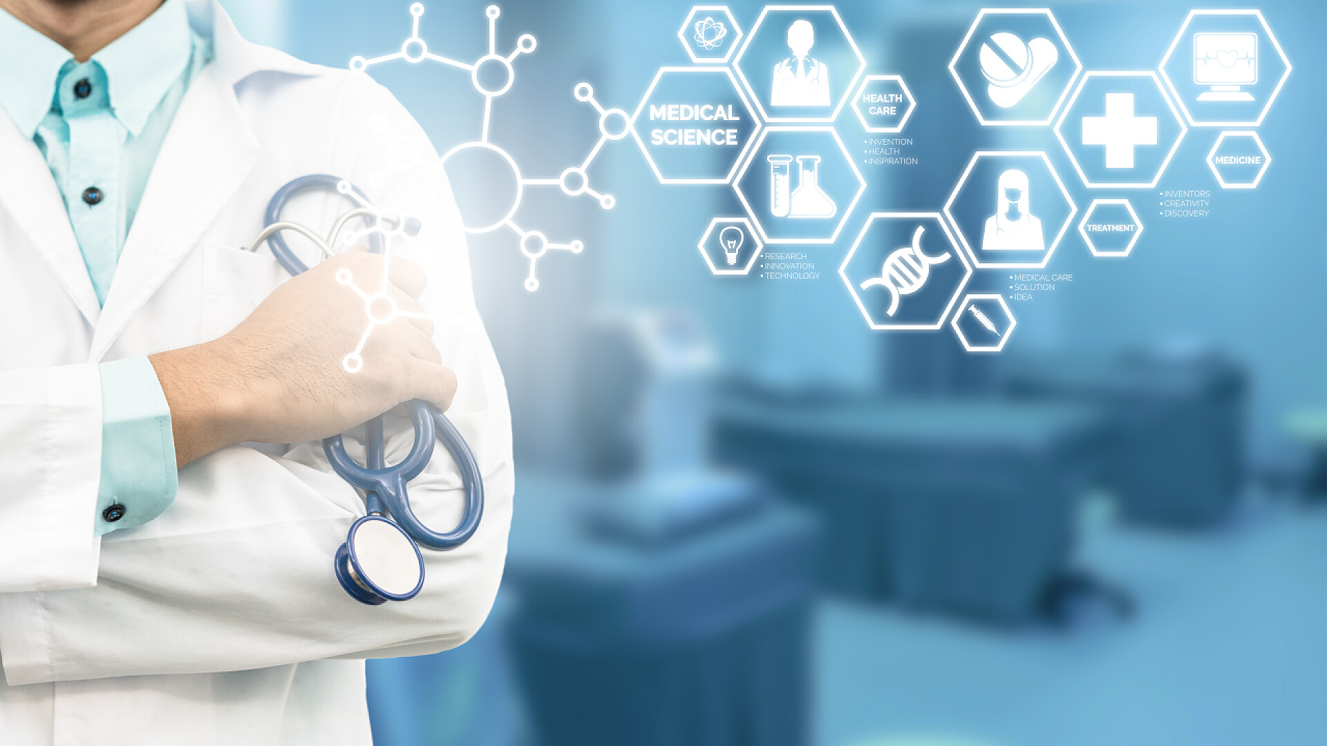 医学博士和各种医学图标