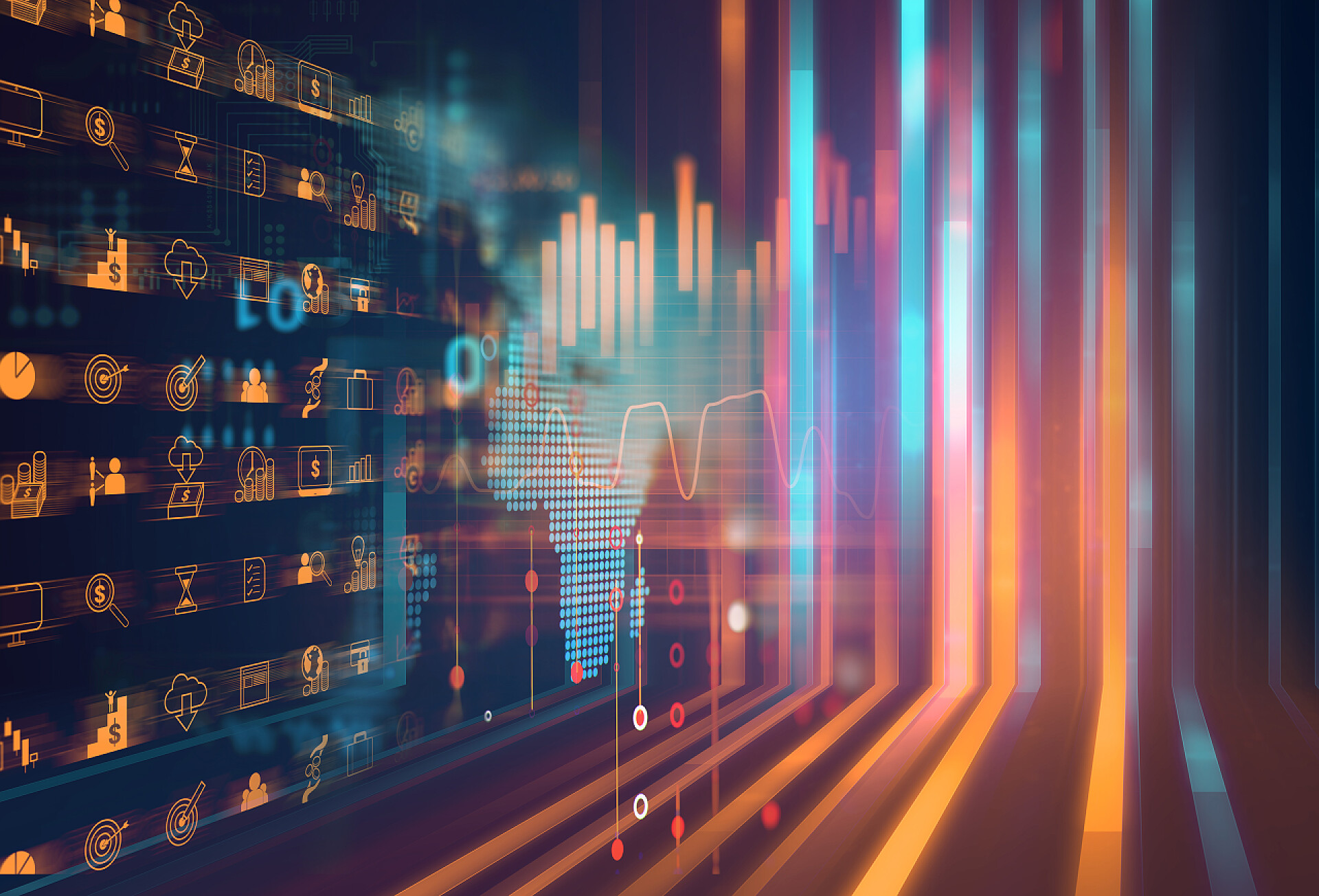 商务科技未来背景图标