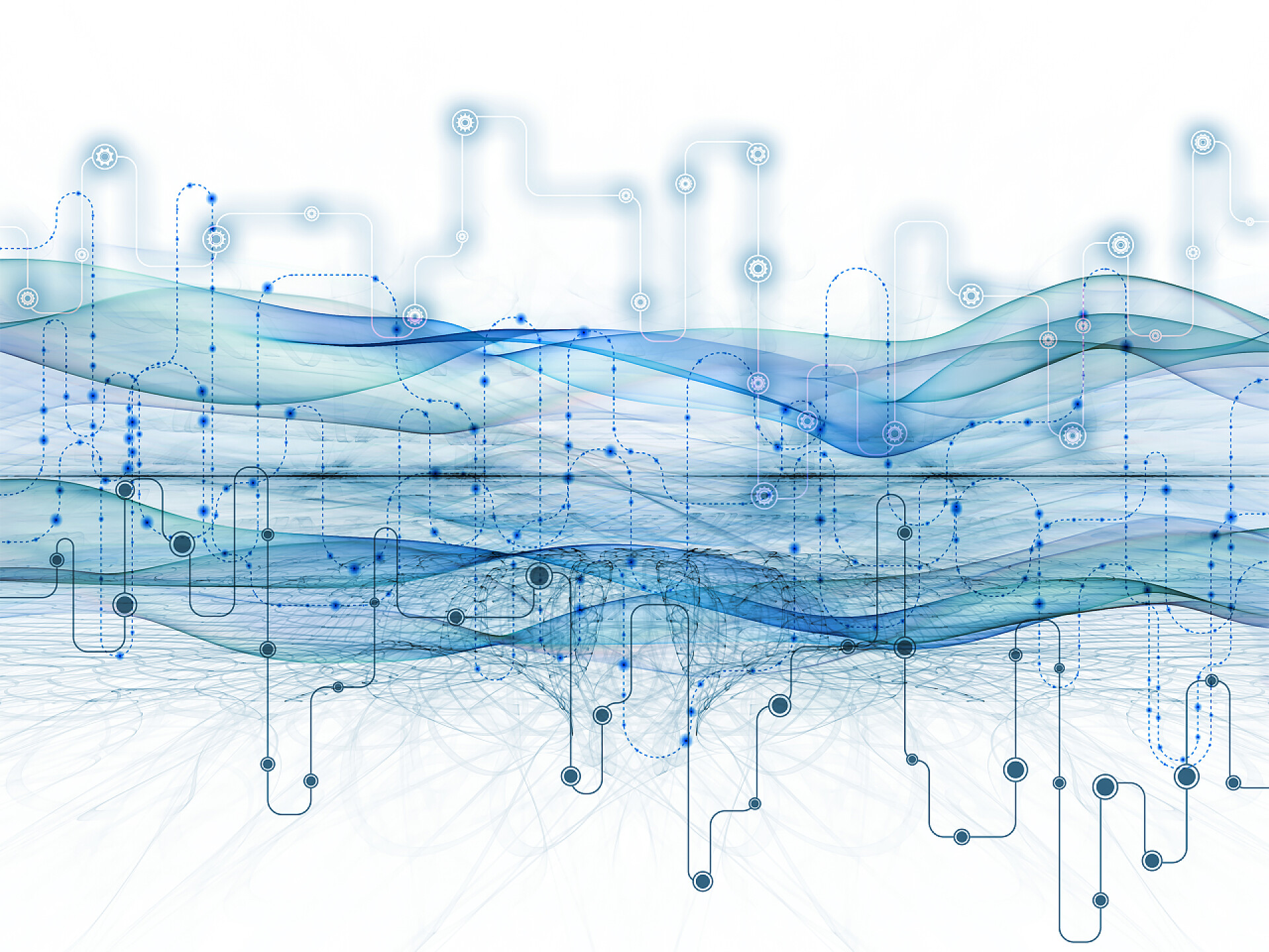 白色背景上的抽象的网络图