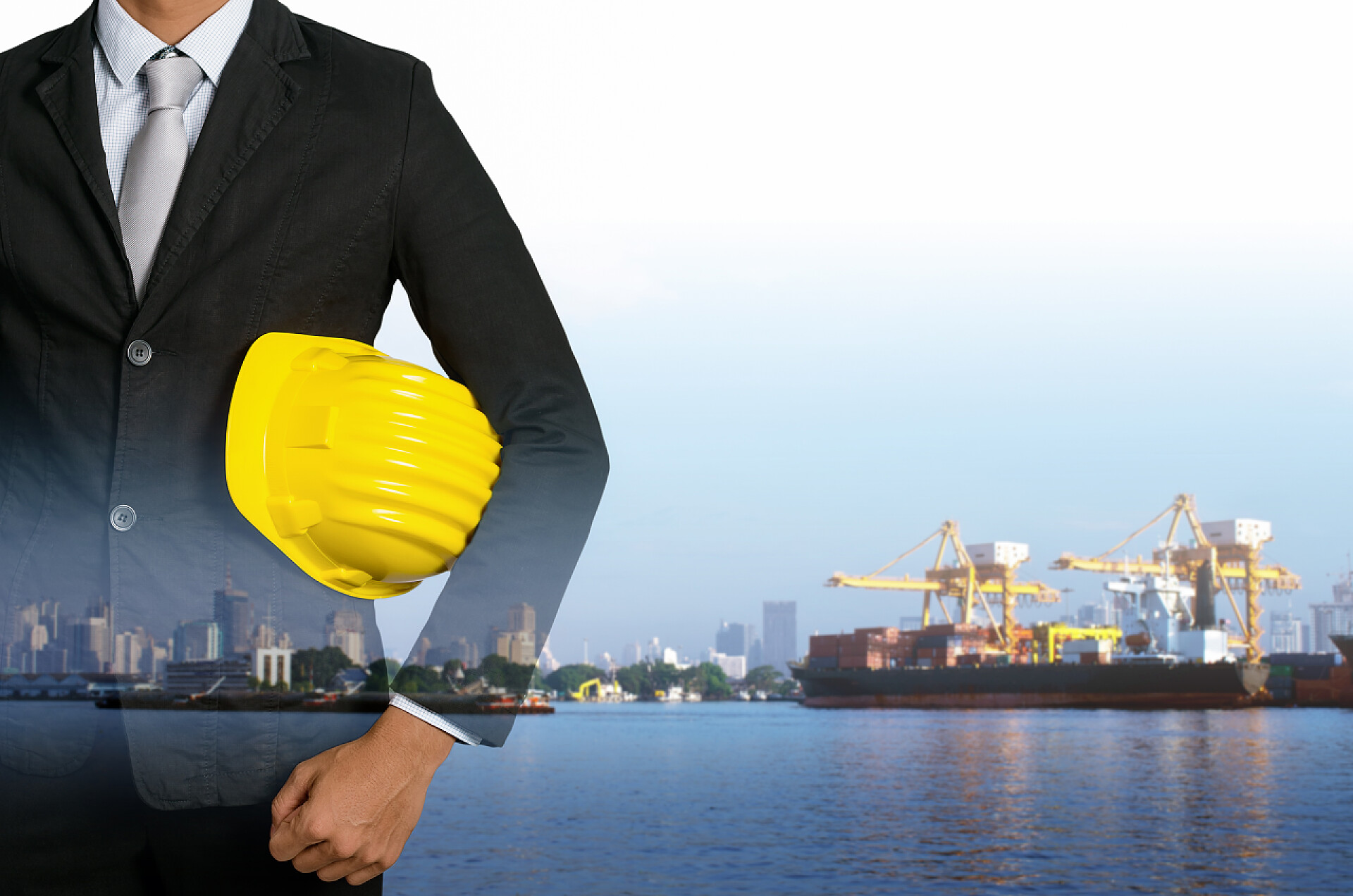 工业工程模糊工业背景工程师透与城市建筑建设融合