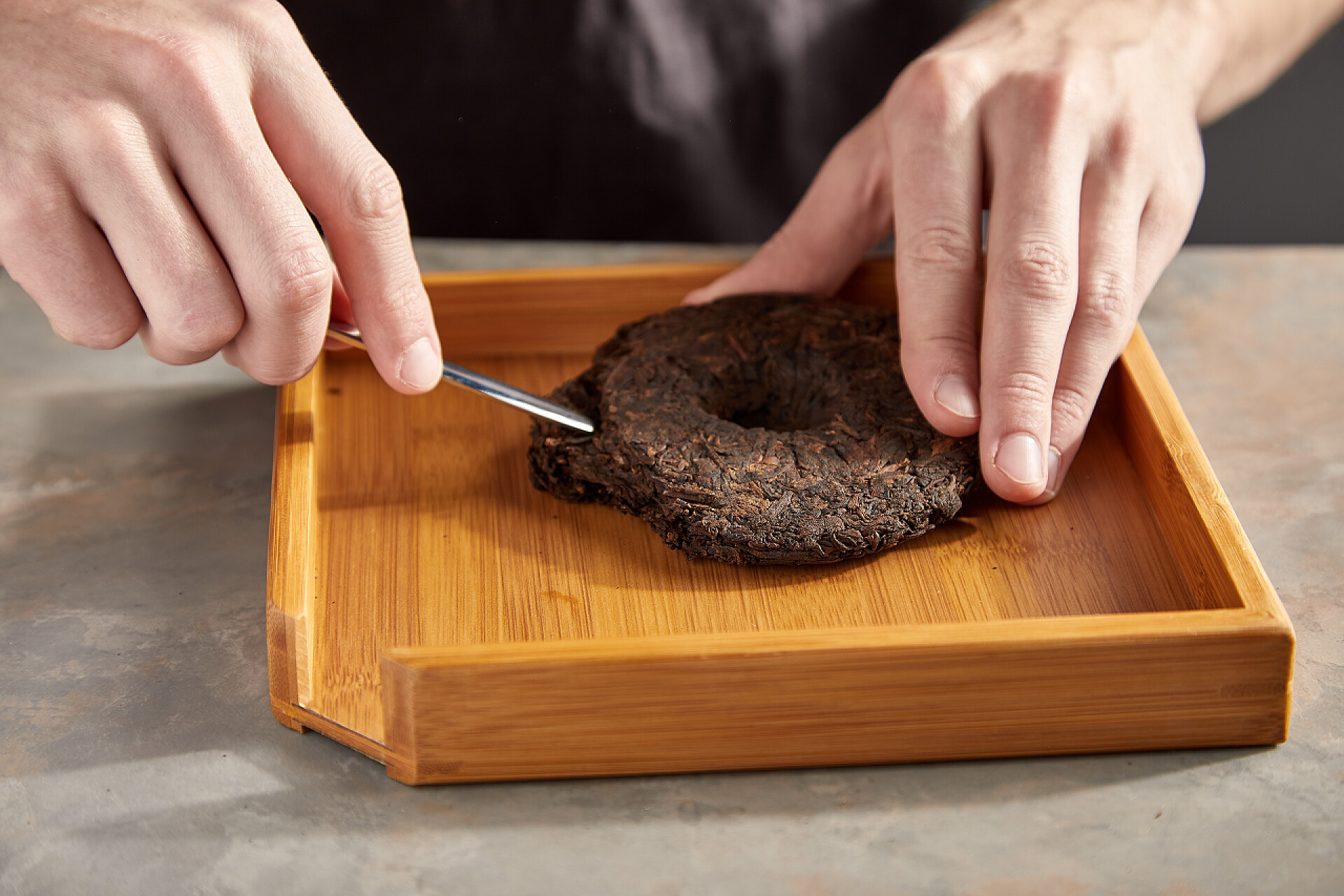 茶叶普洱茶特写视图