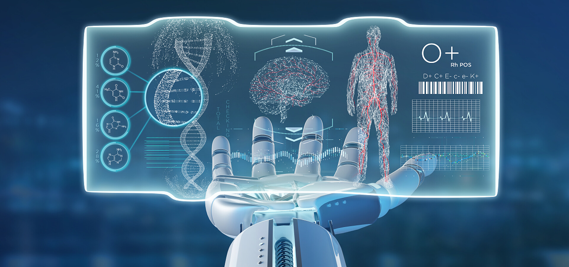 一个手持人体检测虚拟平板机器人电子行业