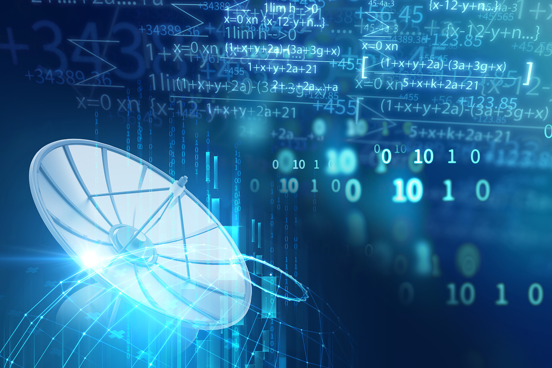 蓝色数字科技天线背景互联网科技