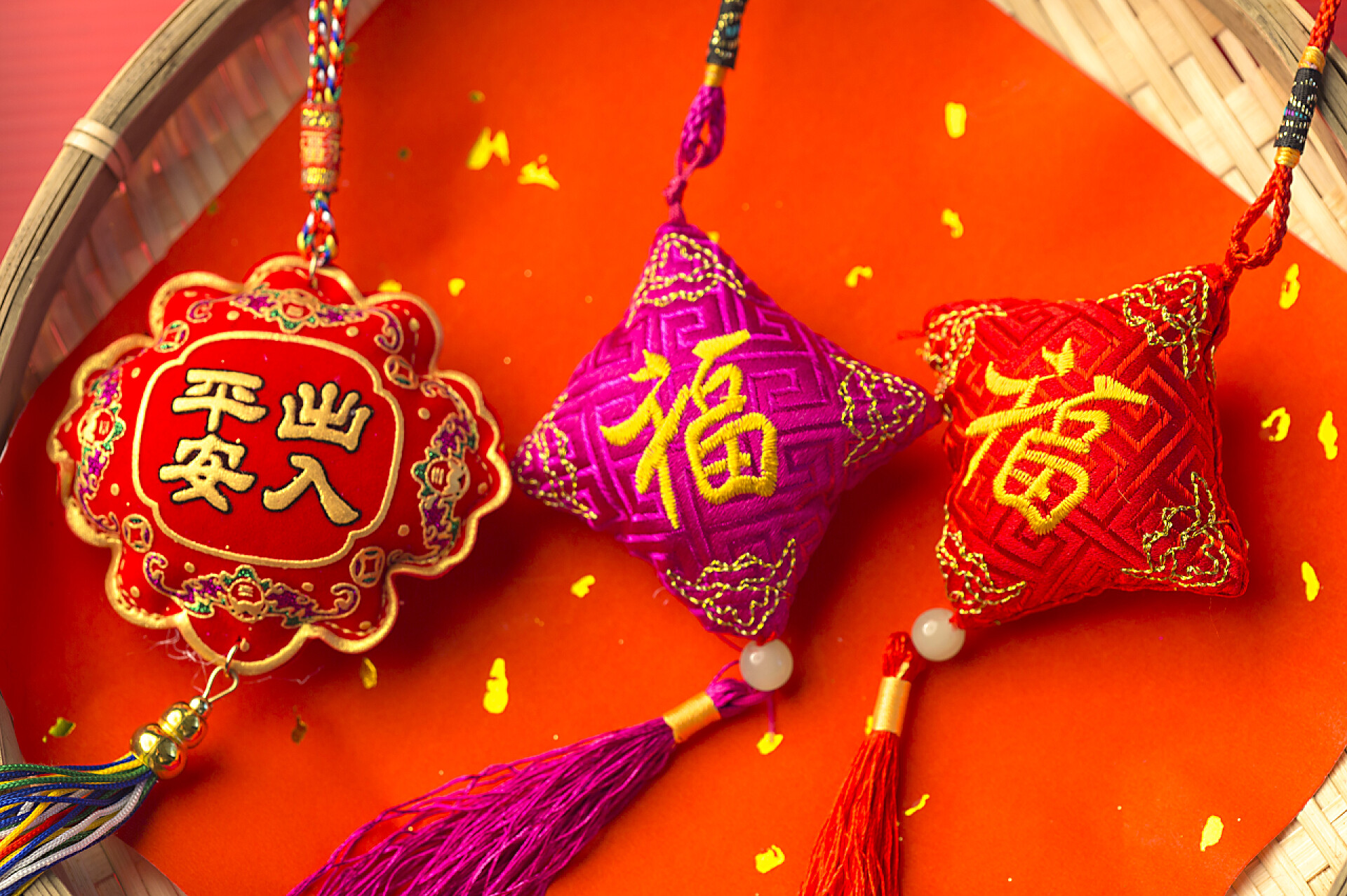 中国新年挂件平安符福袋