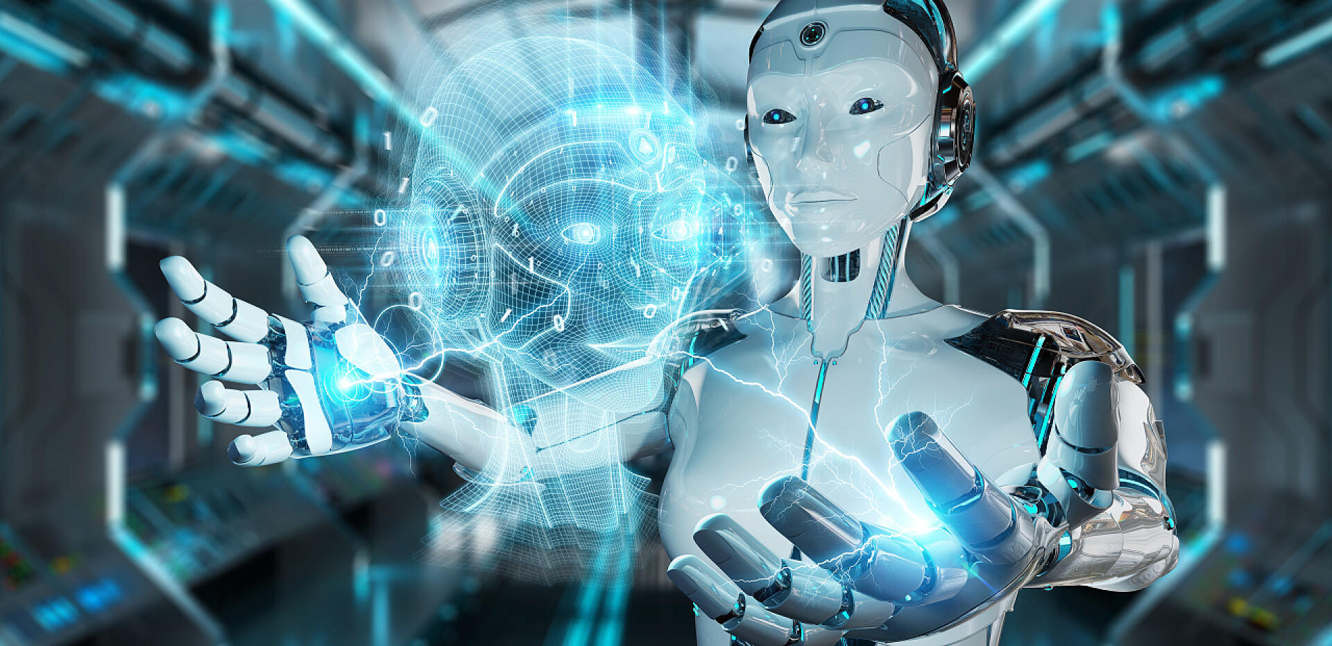 数字人工智能人头三维渲染技术概念图