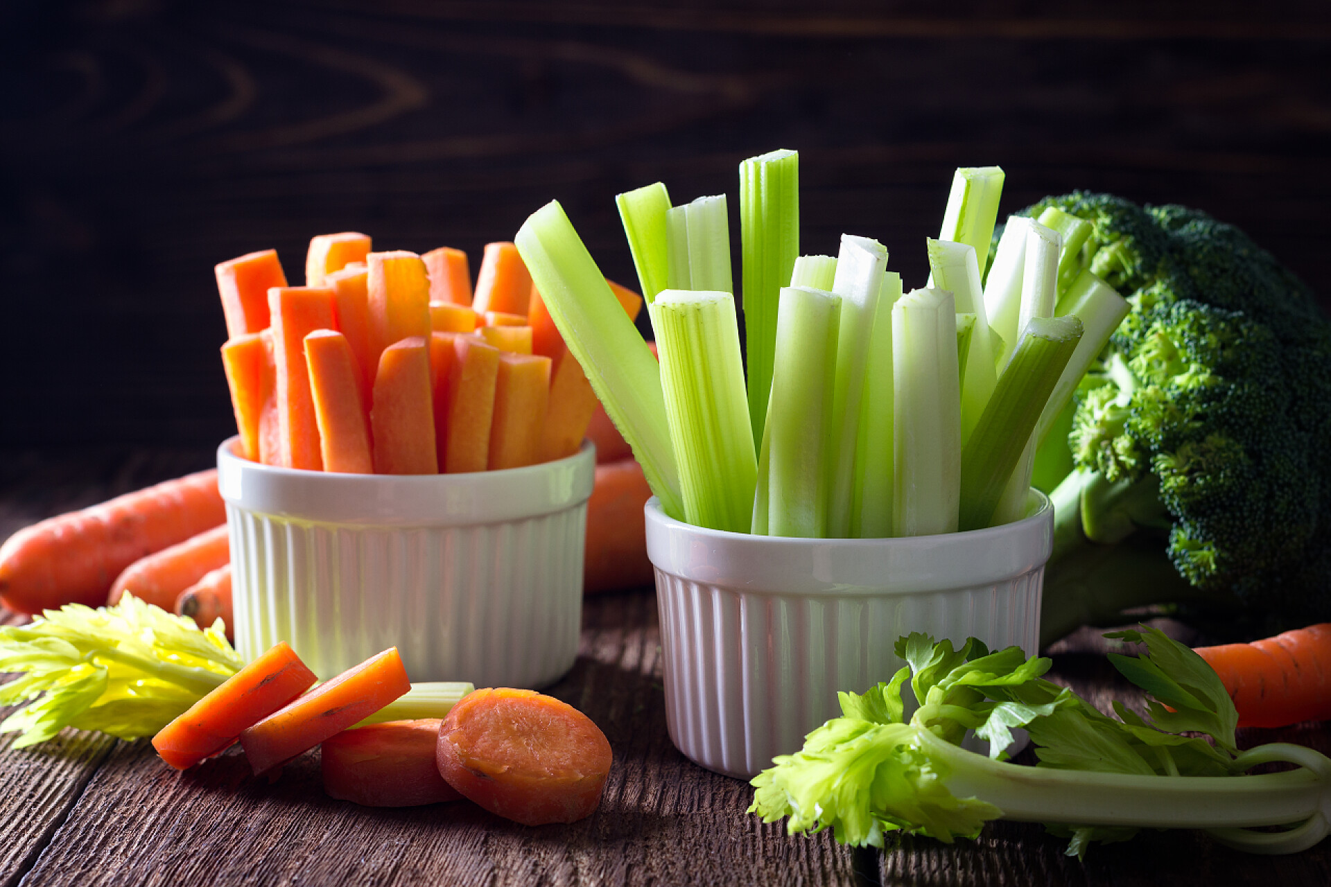 蔬菜健康食品芹菜和胡萝卜