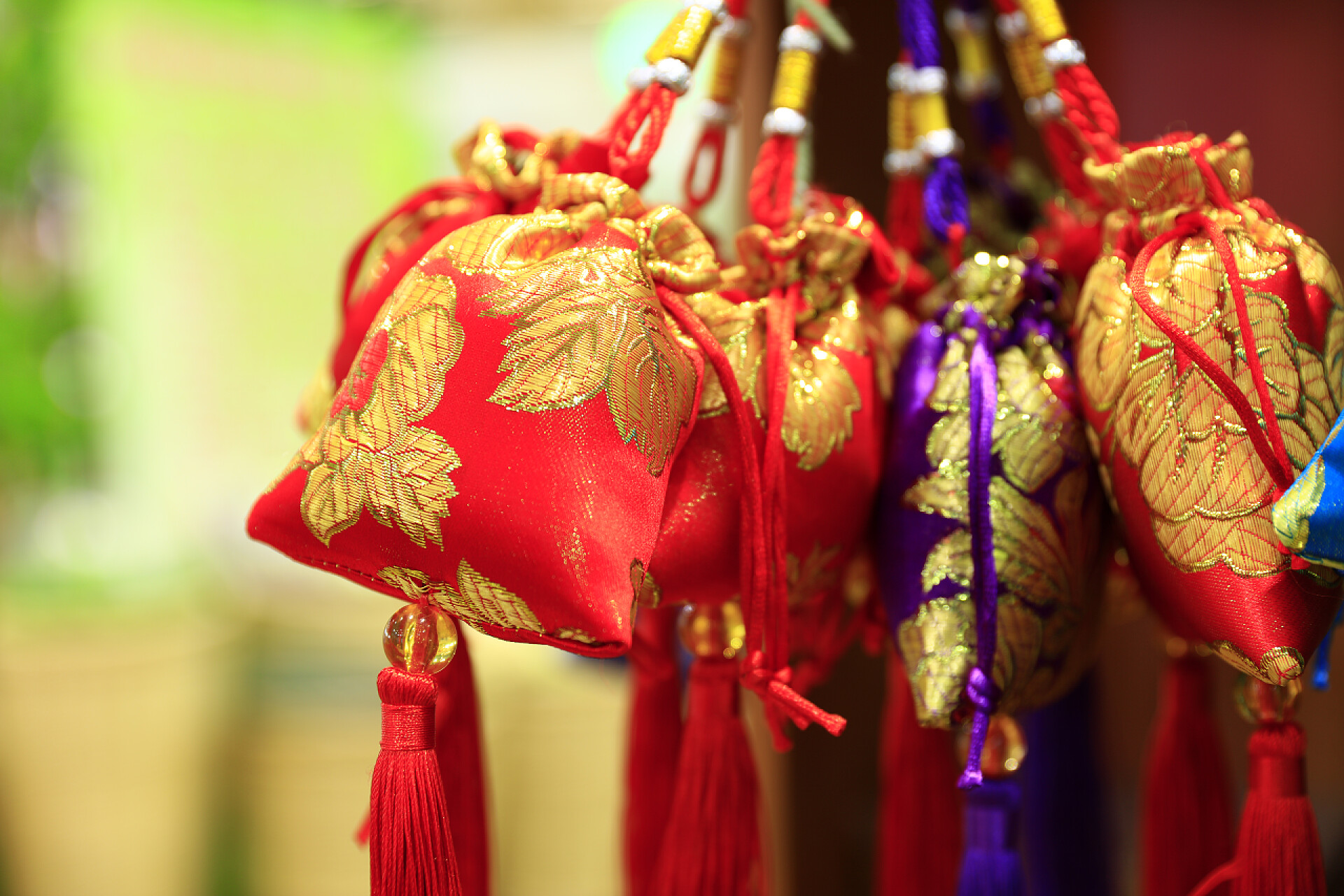 中国传统的香囊特写