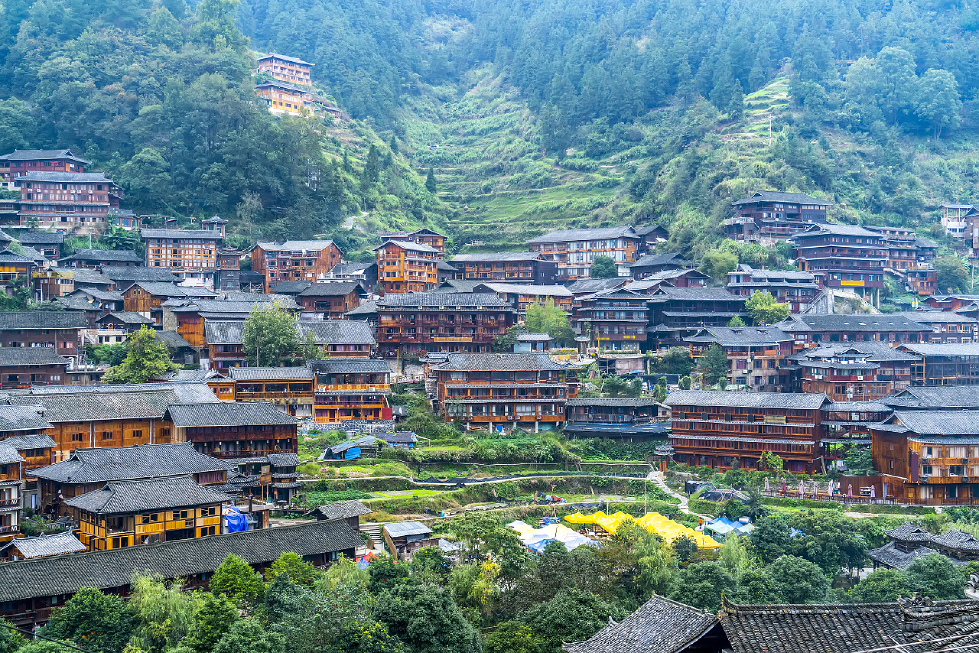 旅游贵州苗村风景