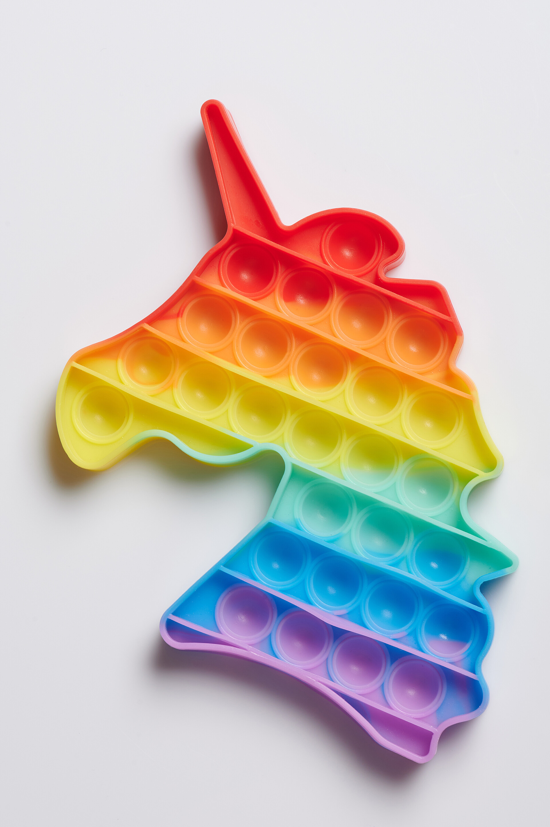 顶视图上方多彩的抗压坑玩具