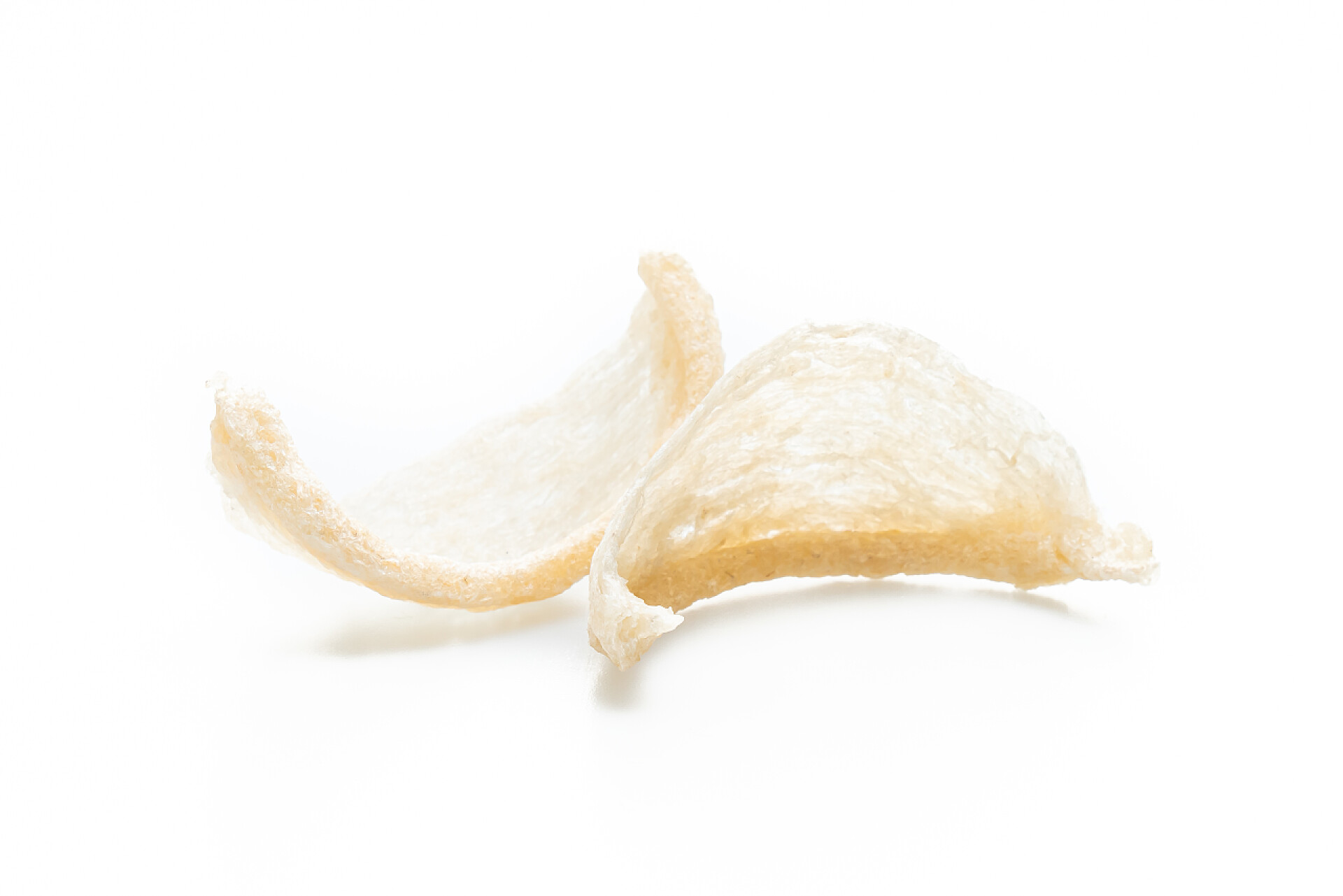 白色背景上新鲜的燕窝食材