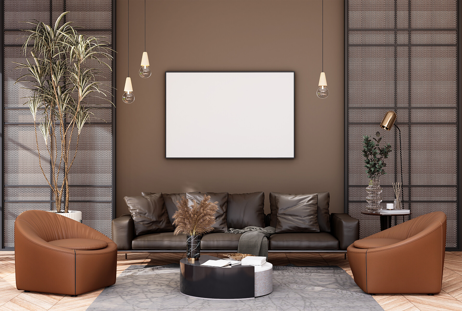 现代室内设施齐全的房间室内设计