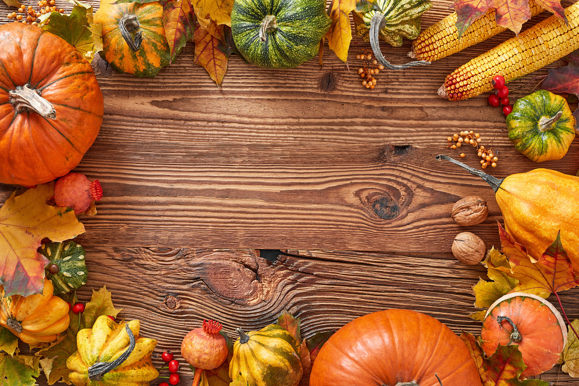 木制底座南瓜玉米核桃蔬菜