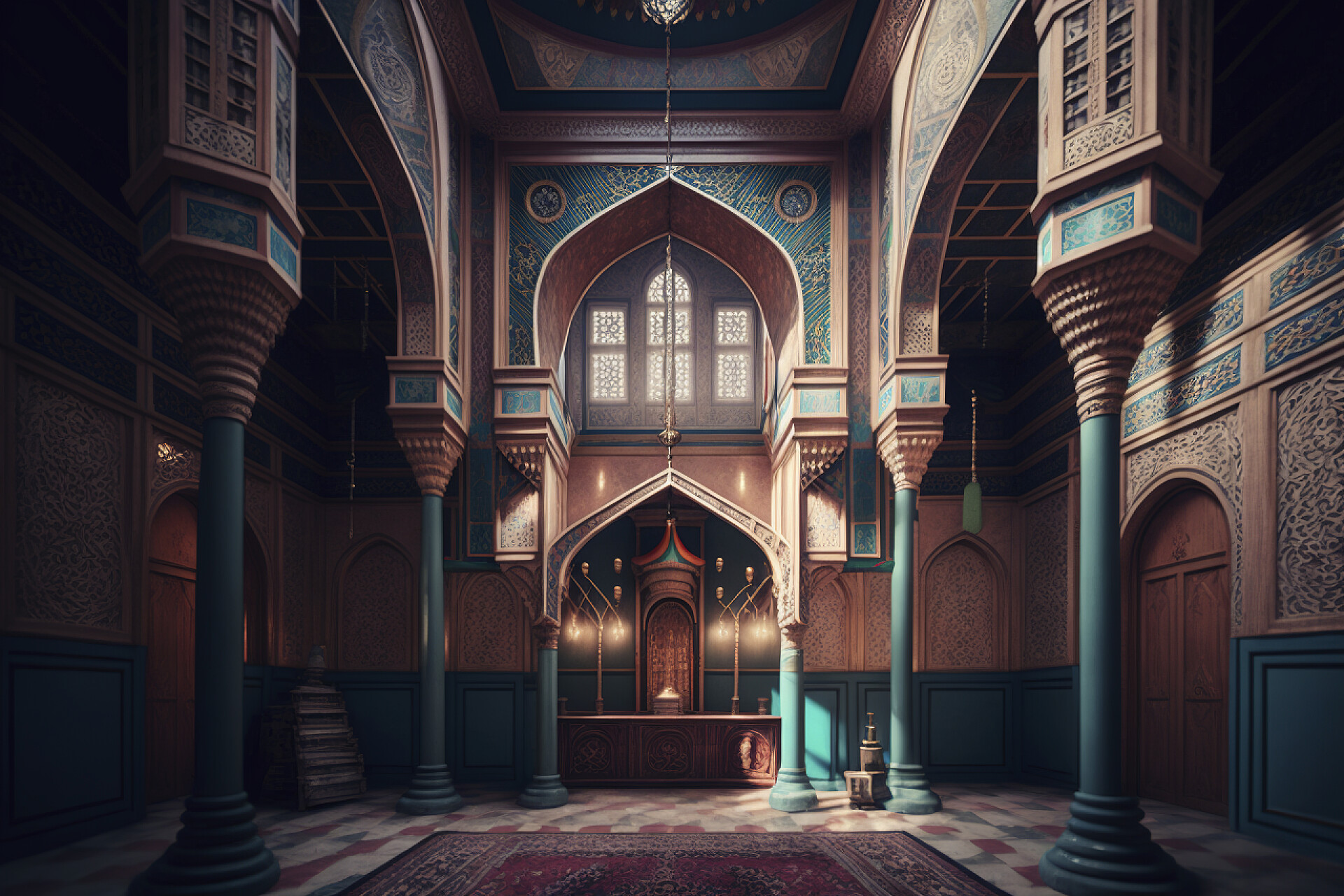 古典建筑内部特写