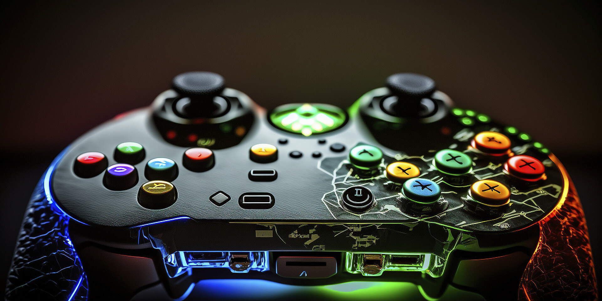 带有引导灯的游戏控制器游戏手柄游戏机