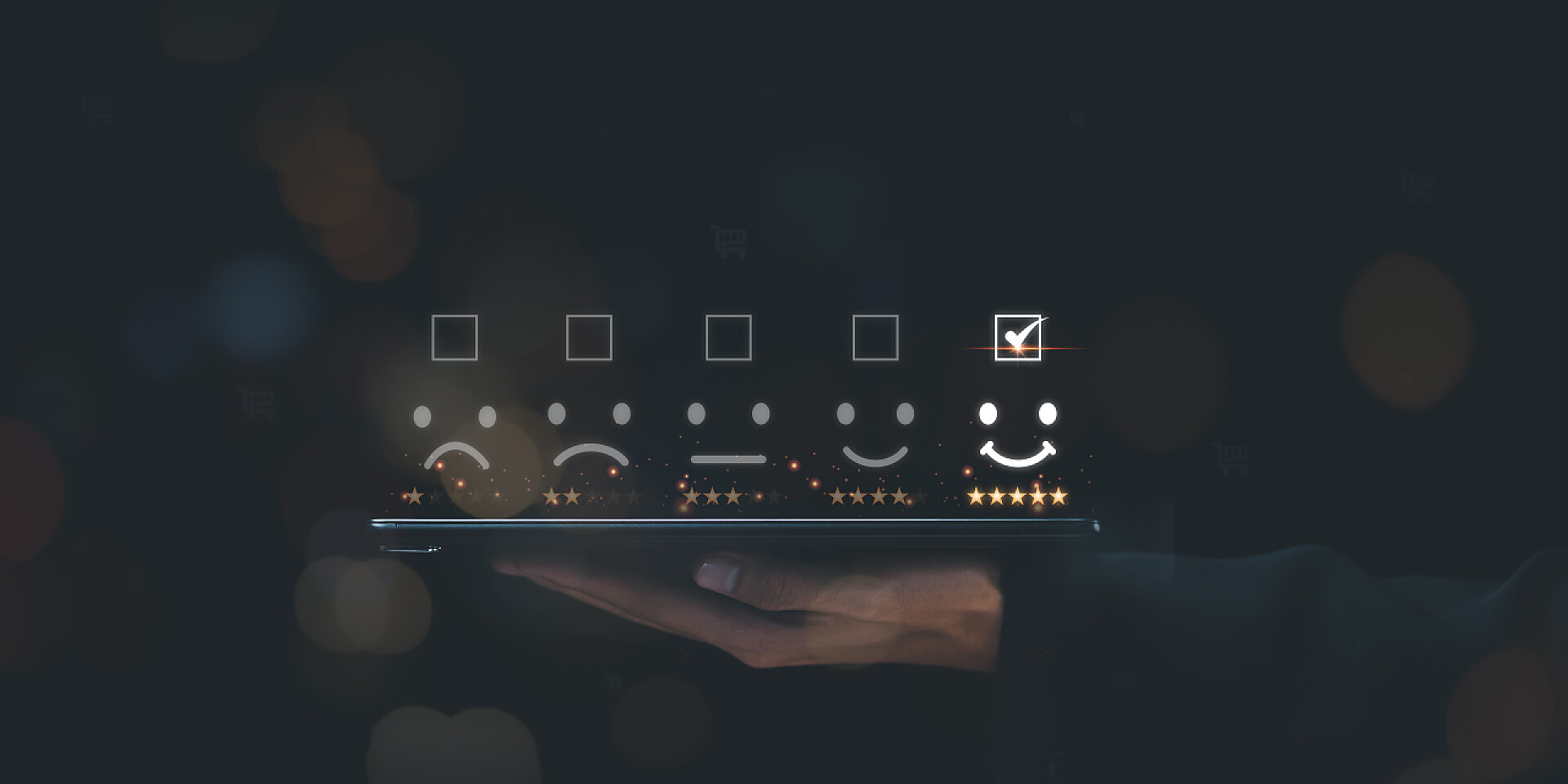 男性消费者对商务业务的满意度评价业务调查五星好评