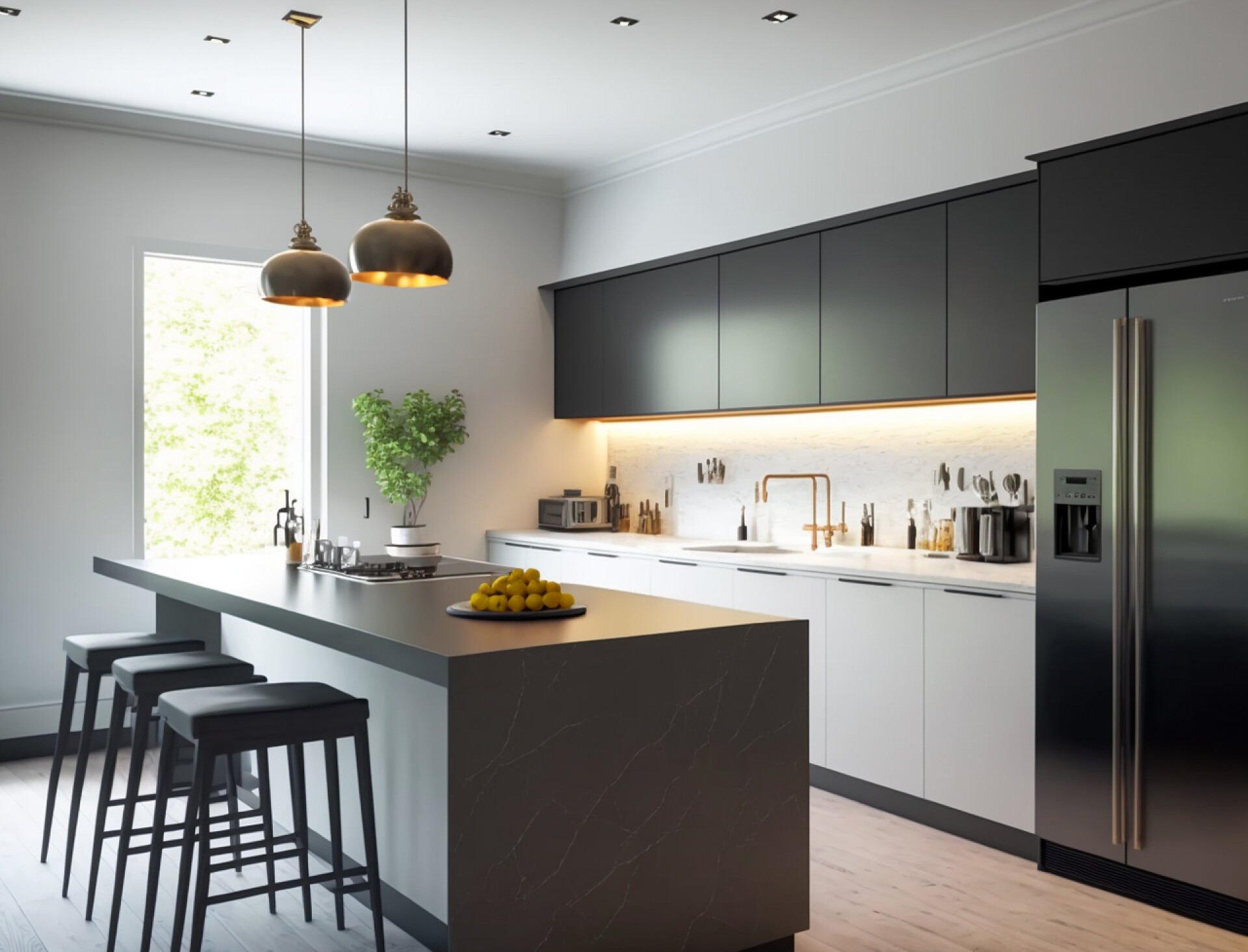 公寓里的厨房室内设计房地产装修