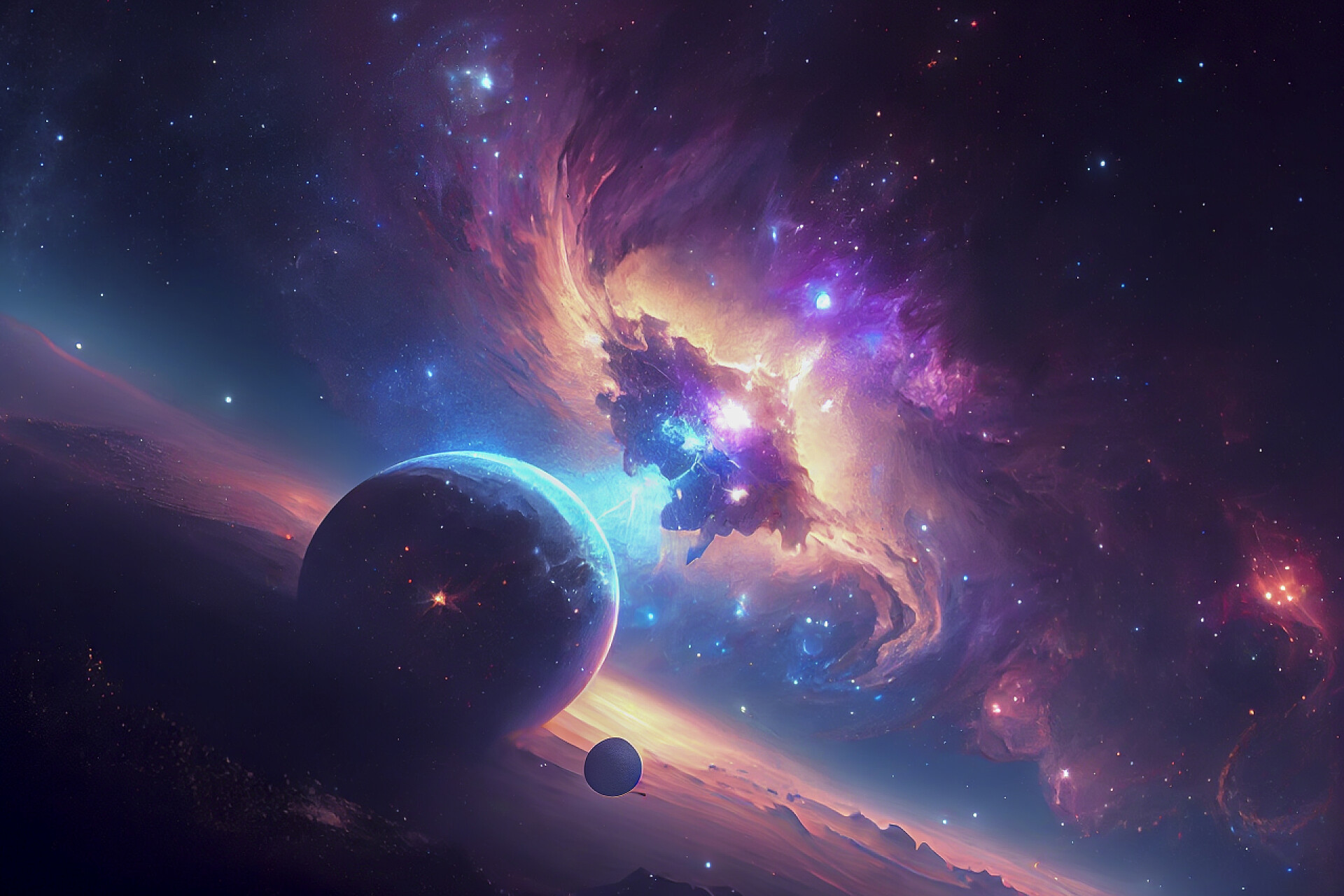 美术工艺动漫绘画幻想空间天空漫画美术生特效