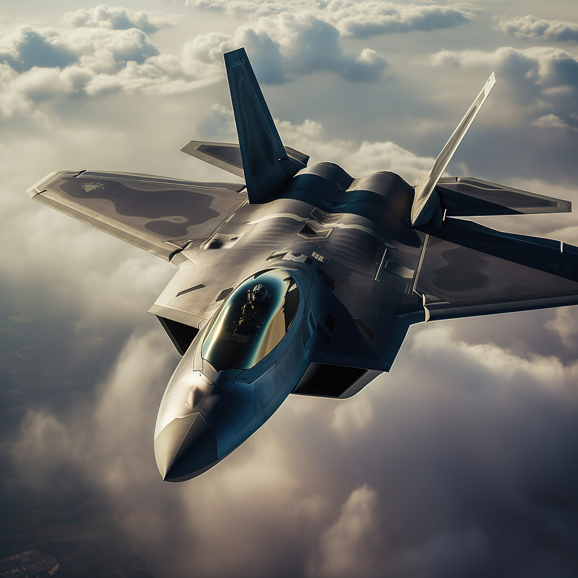 天空中的飞机模型