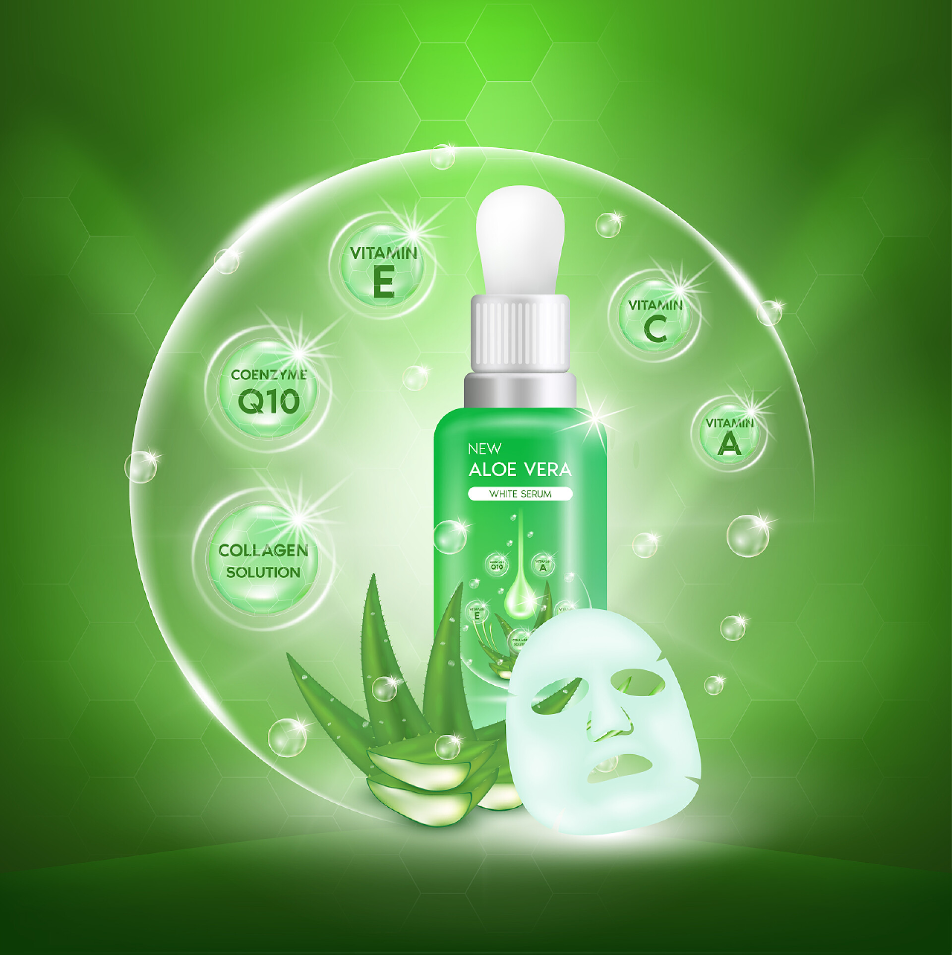 芦荟植物和芦荟精华护肤产品