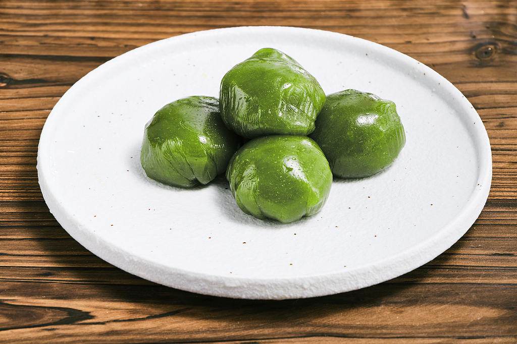 棚拍清明节美食静物青团