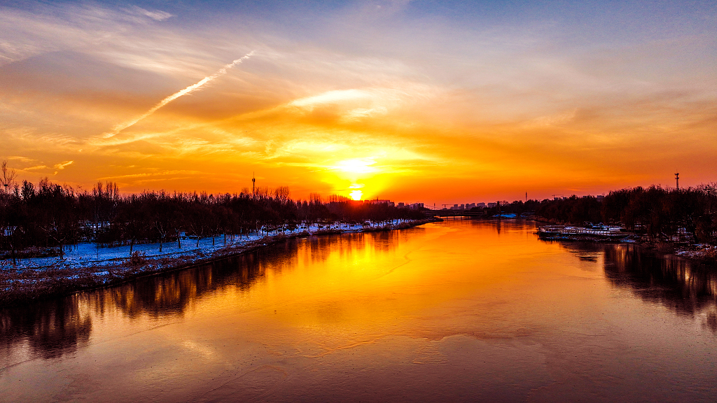 徒骇河夕阳无限好