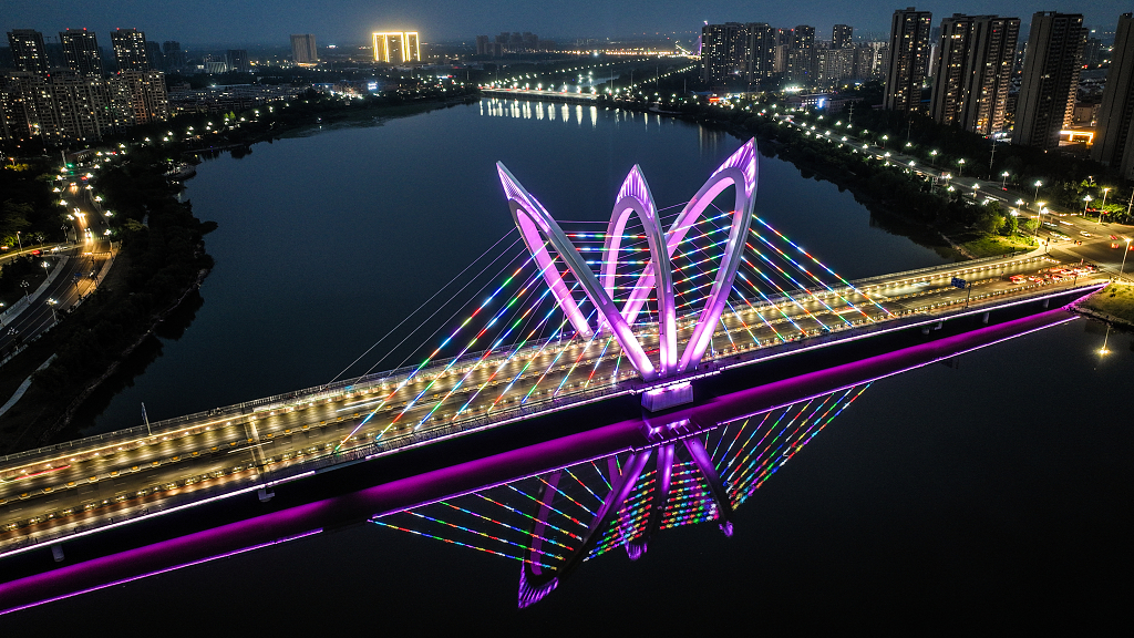 聊城市荷花桥灯光秀