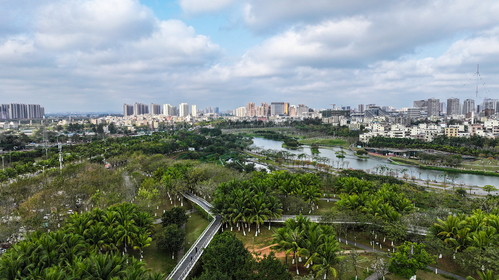 俯瞰海口城市一角