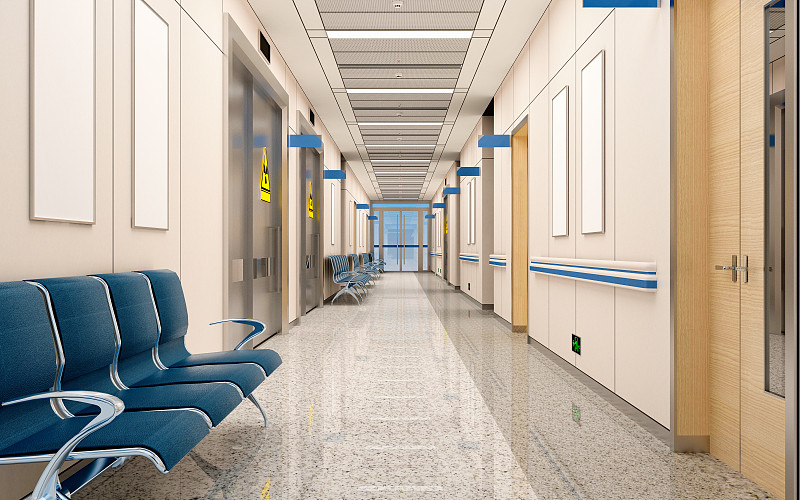 3d渲染的医院内部