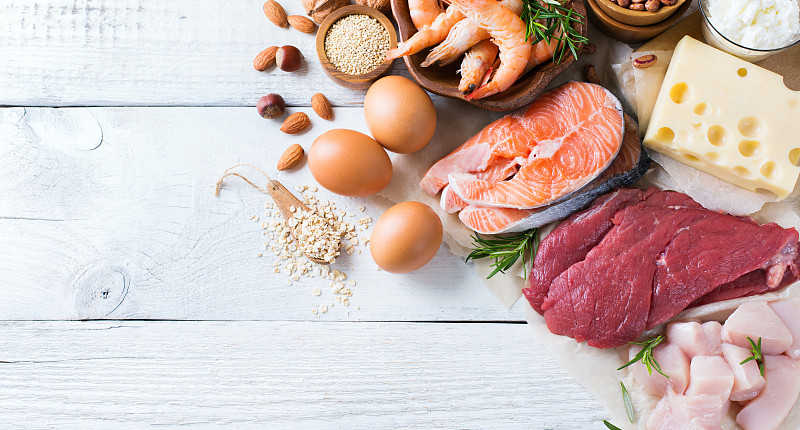 健康蛋白质来源和健身食物的分类