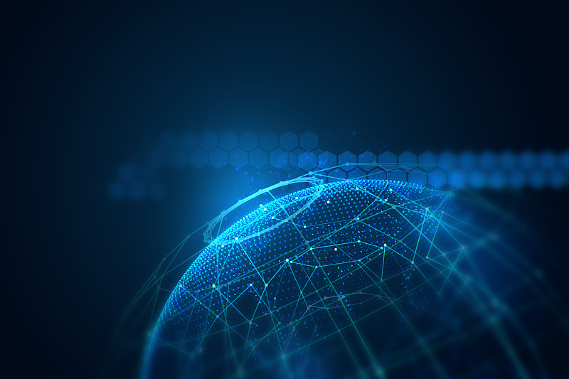 地球未来技术抽象背景