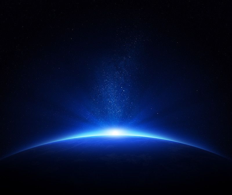 太空中的地球日出