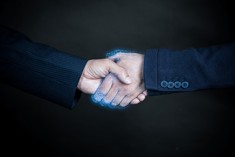 虚拟与现实合作，平面设计科技。