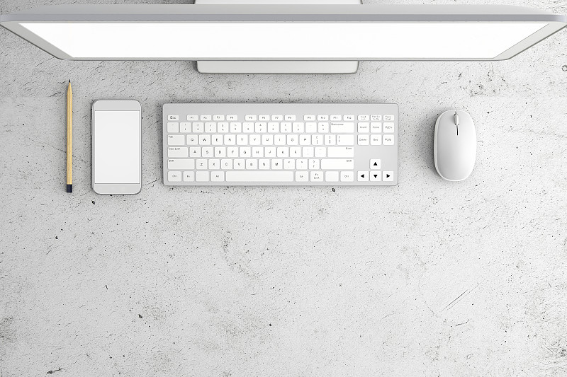 在办公桌上铺布