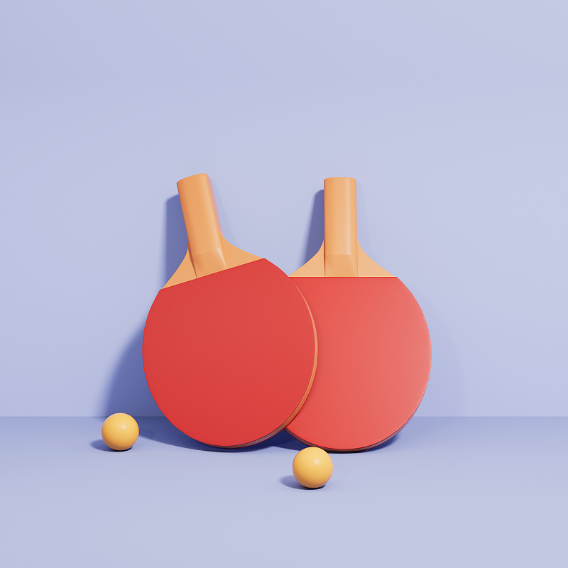 乒乓球运动3d渲染