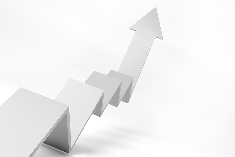 3D增长白色主题图形