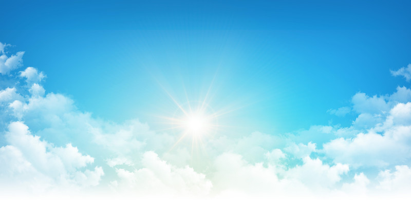 穿过白云的阳光