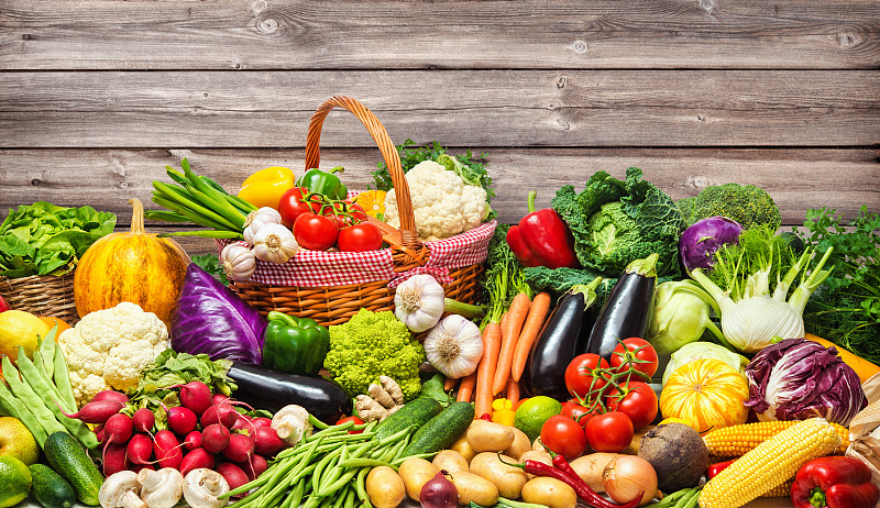 蔬菜和水果背景