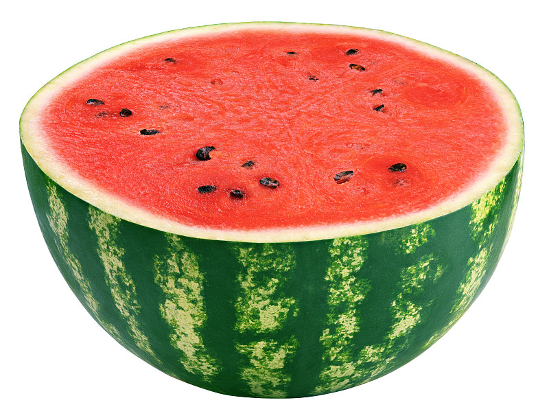 西瓜半孤立在白色上