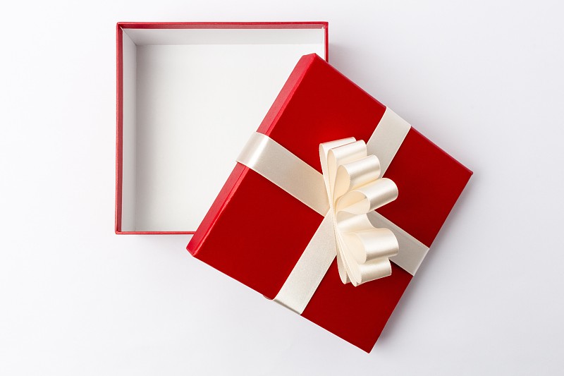 打开礼盒-顶部视图