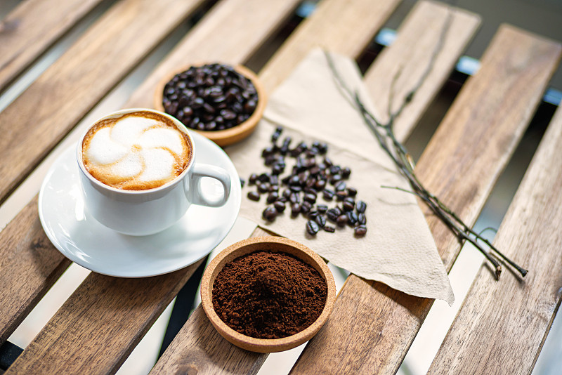 早上喝拿铁咖啡