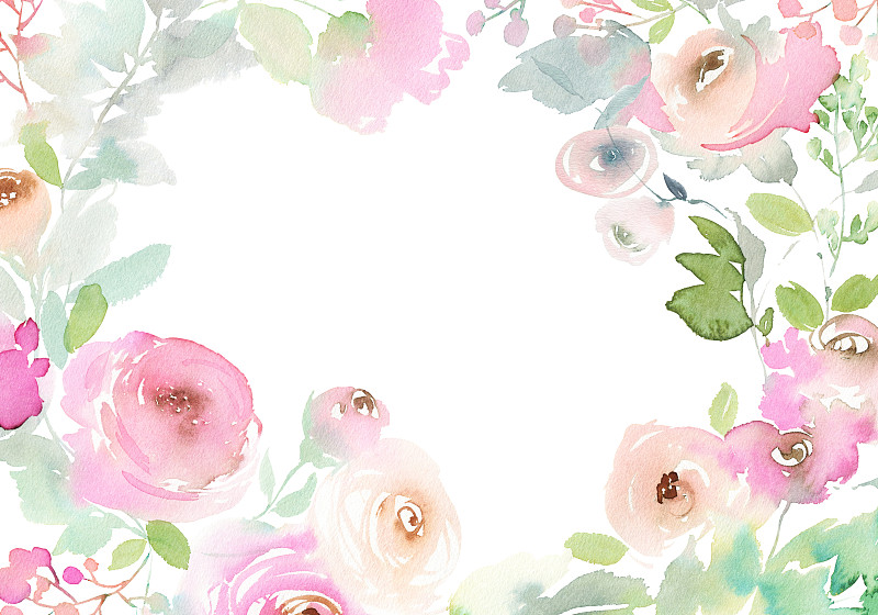 贺卡与水彩花手工制作