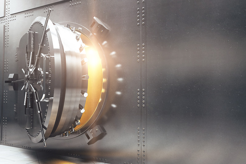 银行金库的一面