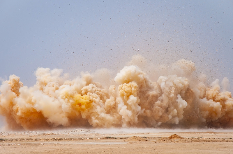 施工现场雷管爆破