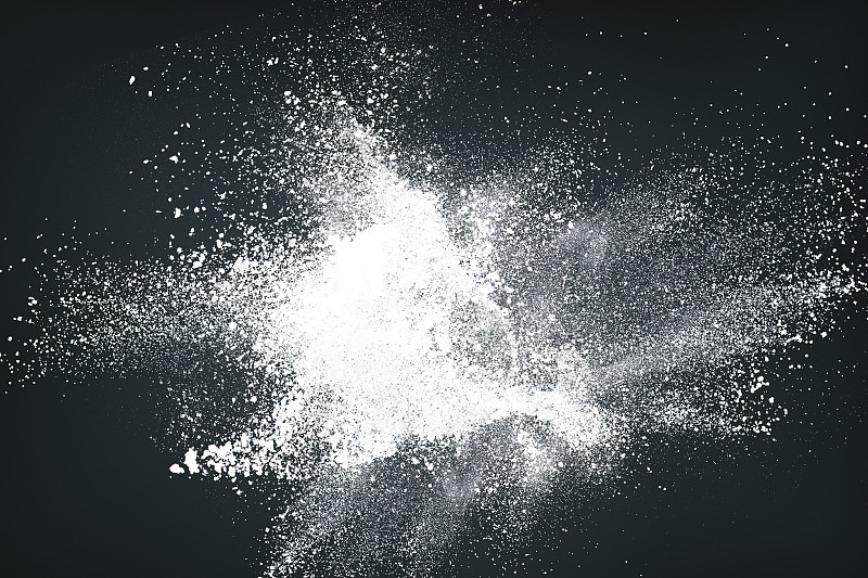 白色粉末雪云的抽象设计