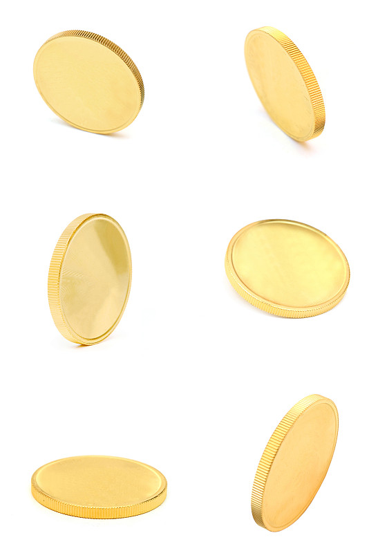 1盎司金币放在白色